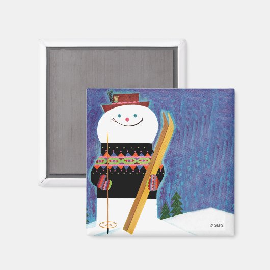 Skis für Snowman Magnet (Vorderseite/Rückseite)