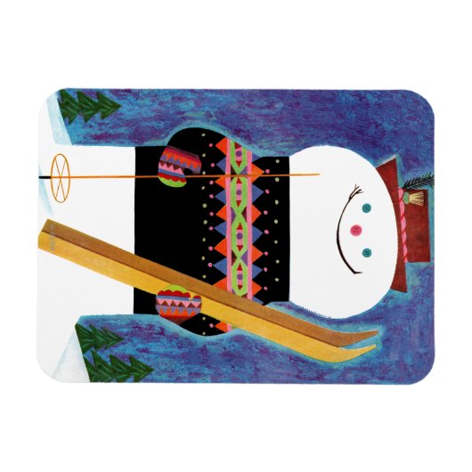 Skis für Snowman Magnet (Horizontal)
