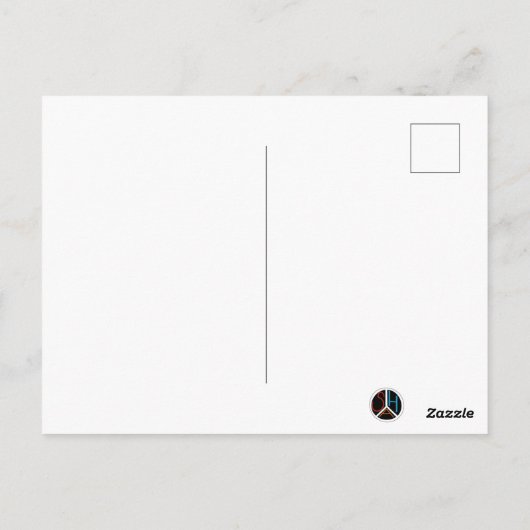 Skis, hat, goggles & snowflakes holiday postkarte (Rückseite)