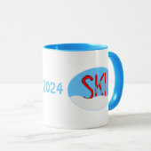 Skis Snow Oval Tasse (VorderseiteRechts)