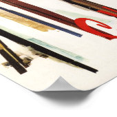 Skis Standing Up in Snow by Paar Poster (Ecke)