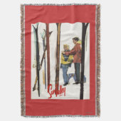 Skis stehend oben im Schnee durch Paar-Plakat Decke (Vorderseite Vertikal)