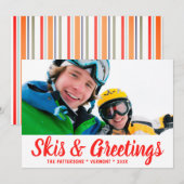 Skis und Grüße Foto Personalisiert | Weihnachten (Vorne/Hinten)