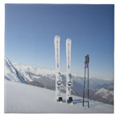 Skis und Ski Polen Fliese (Vorderseite)