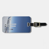 Skis und Ski Polen Gepäckanhänger (Vorderseite horizontal)