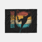 Skisaurus Lustiger Skifahrender Dino Ski Dinosauri Fleecedecke (Vorderseite (Horizontal))