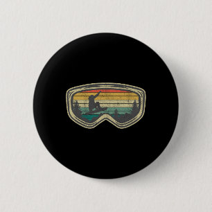Skischnee-Bergschnee-Ski-Shirts und Geschenk Button