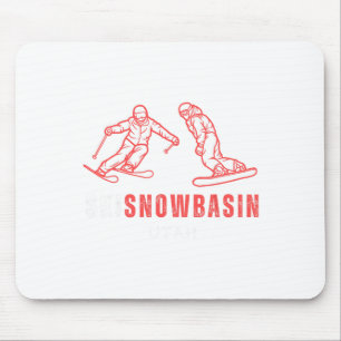 Skischnee in Utah Skigebiet Urlaub Mousepad