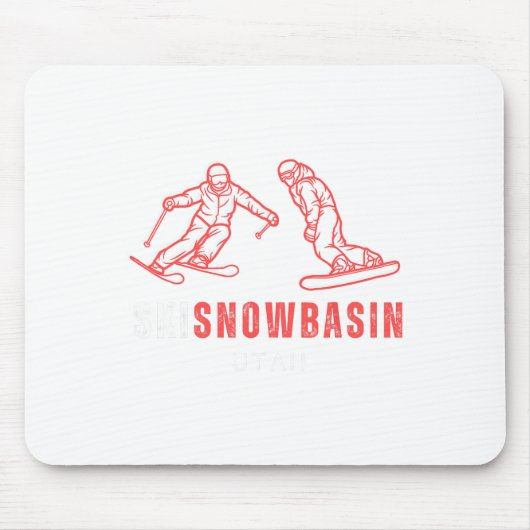 Skischnee in Utah Skigebiet Urlaub Mousepad (Vorne)