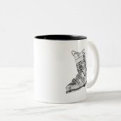 Skischuh Zweifarbige Tasse (VorderseiteRechts)