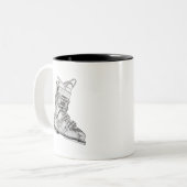 Skischuh Zweifarbige Tasse (Vorderseite Links)
