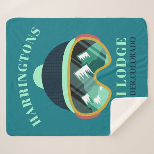 Skischuhvakete für benutzerdefinierte Text Sherpadecke (Vorderseite (Horizontal))