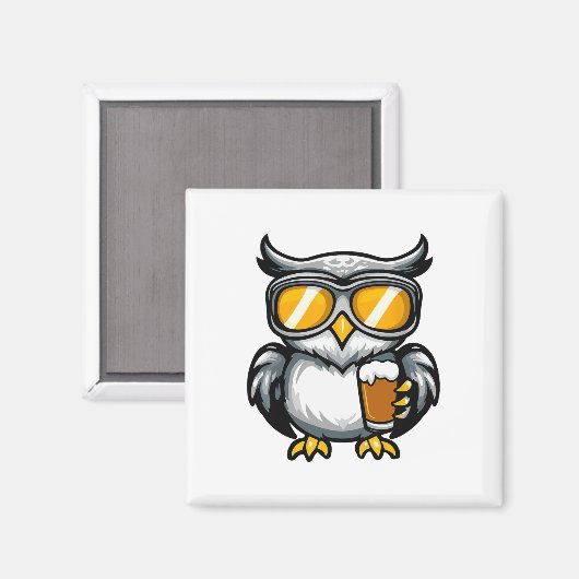 Skischuhwanne mit Bier-Apres-Comic Magnet (Vorderseite/Rückseite)