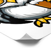 Skischuhwanne mit Bier-Apres-Comic Poster (Ecke)