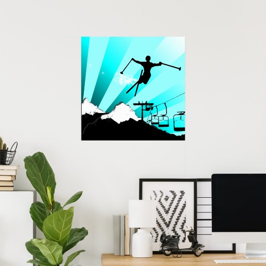 Skischuhweg Poster (Heimbüro)