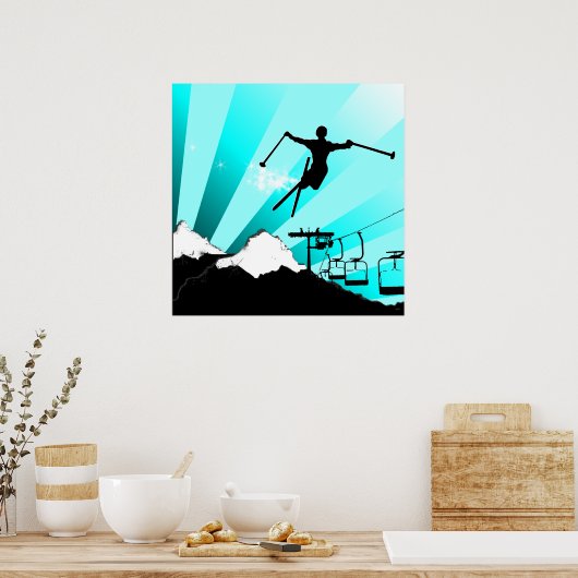 Skischuhweg Poster (Küche)