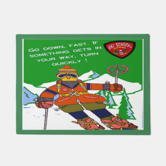 Skischule Funny Fußmatte