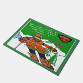 Skischule Funny Fußmatte (Schrägansicht)