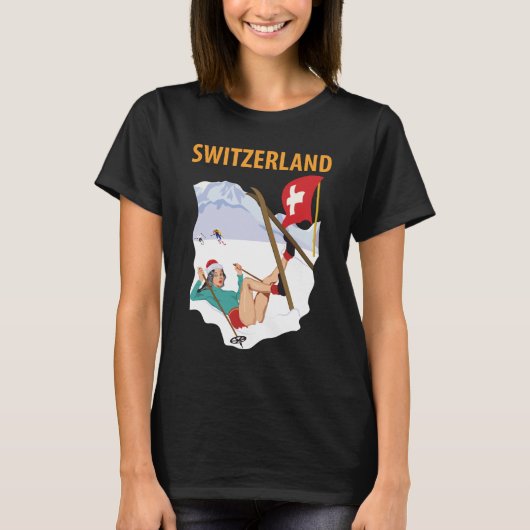 Skischule Schweiz T-Shirt (Vorderseite)