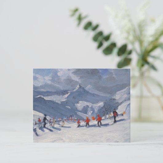 Skischule Tignes 2009 Postkarte (Stehend Vorderseite)