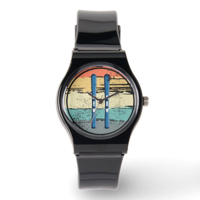 Skischulen Vintag Armbanduhr (Vorderseite)