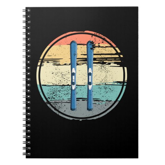 Skischulen Vintag Notizblock (Vorderseite)