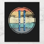 Skischulen Vintag Weinetikett (Einzelnes Label)