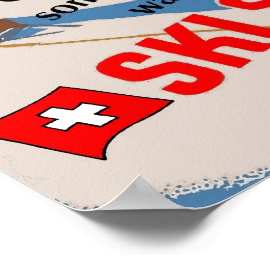 Skischulposter Poster (Ecke)