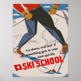 Skischulposter Poster