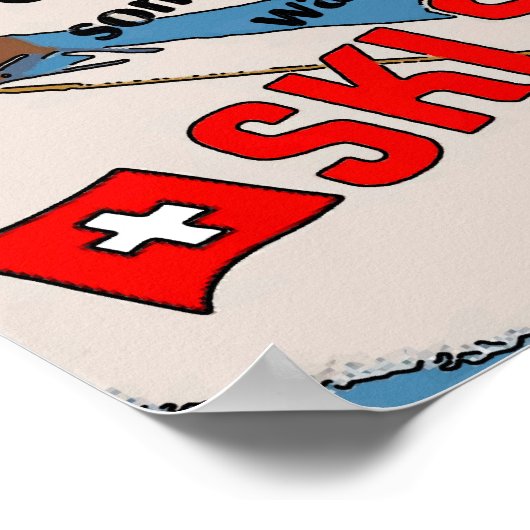 Skischulposter Poster (Ecke)