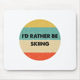 Skishirt Ich würde lieber Ski fahren Mousepad