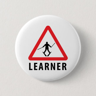 Skiskifahrenanfänger Button