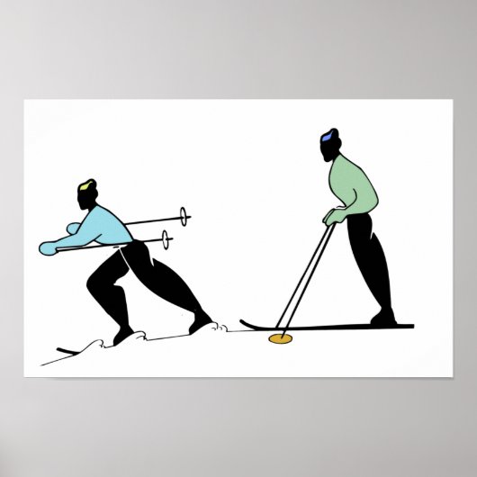 SKISPORT SKIING CARTOON POSTER (Vorne)