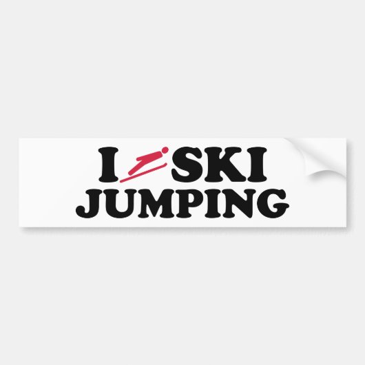 Skispringen der Liebe I Autoaufkleber (Vorne)