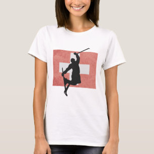 Skispringen Schweiz Schweizer Flagge Wintersport T-Shirt