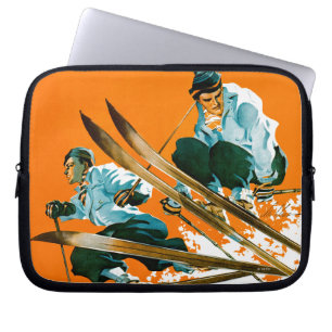 Skispringer durch Ski-Schweißung Laptopschutzhülle