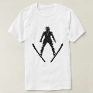 Skispringer-Silhouette T-Shirt