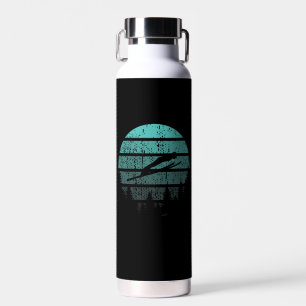 Skispringer Skispringen Retro Trinkflasche