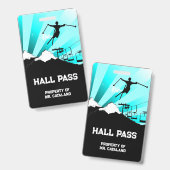 Skisprung Lehrersaalpass Ausweis (Vorder- & Rückseite)