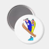 Skisprung Magnet (Vorderseite/Rückseite)