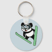 Skisprung Panda Schlüsselanhänger (Vorderseite)