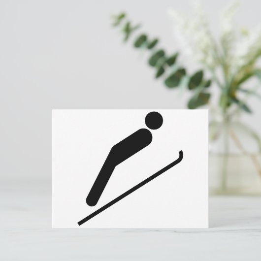 Skisprung Postkarte (Stehend Vorderseite)