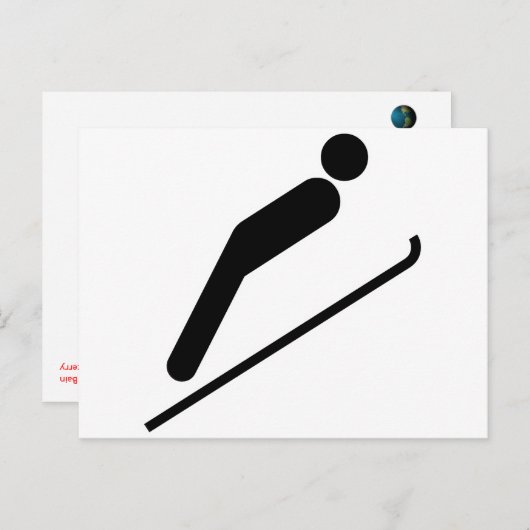 Skisprung Postkarte (Vorne/Hinten)