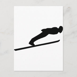 Skisprung Postkarte