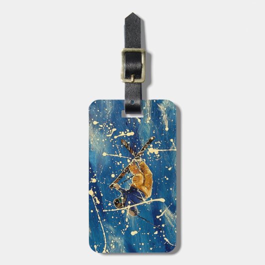 Skisprung Spritzer Gepäckanhänger (Vorderseite vertikal)