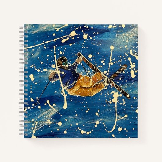 Skisprung Spritzer Notizblock (Vorderseite)