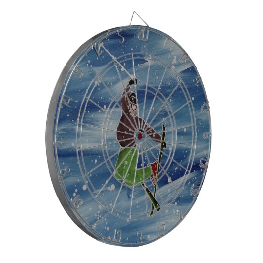 Skisprungkarte Dartscheibe (Vorderseite Links)