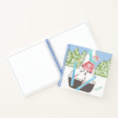 Skisprungkuh | Kid personalisiert sketchbook Notizblock (Innenseite)