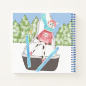 Skisprungkuh | Kid personalisiert sketchbook Notizblock (Rückseite)