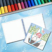 Skisprungkuh | Kid personalisiert sketchbook Notizblock
